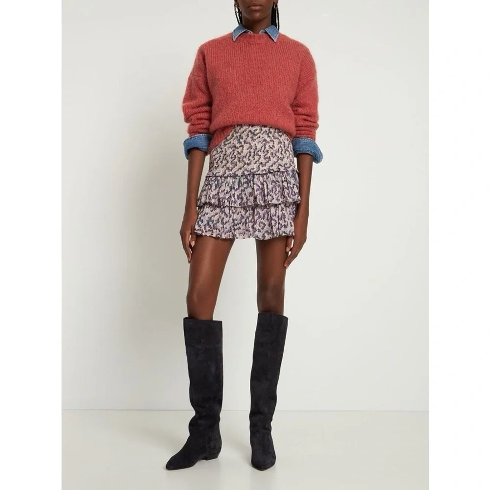 Isabel Marant Estelle Mohair Blend Sweater in Orange‎ Red